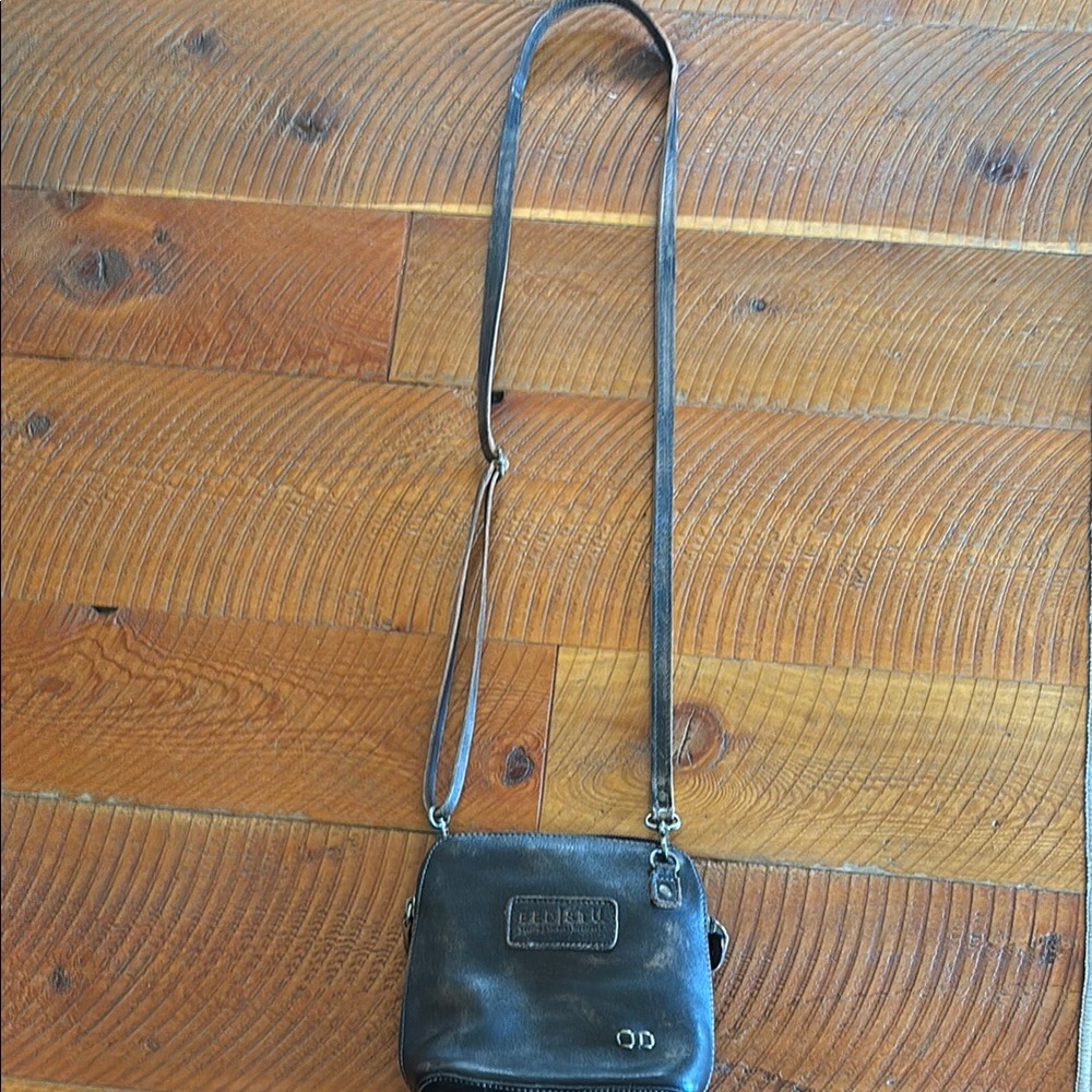 Bed Stu Dark Leather Crossbody Bag